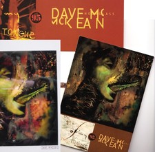 Tip of My Tongue x3 DAVE MCKEAN 1995 FRAMED PRINT book POSTCARD Sandman Artist picture
