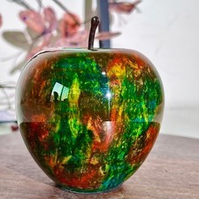 1.87LB  Rainbow crystal apples, rare and colorful Chinese art decorations picture