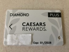 CAESARS CAESAR'S REWARDS DIAMOND PLUS PLAYERS CLUB CARD MALE NAME 2028 picture