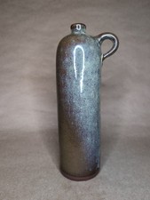 Vintage Clay Stoneware Ceramic Jug Brown Green Glaze MCM Decor Primitive Euro picture