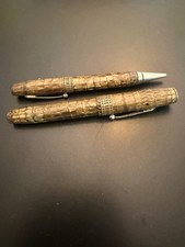 ORIGINAL VINTAGE PETER PAN FOUNTAIN PEN And Pencil Set 14k Gold Plate Nib As Is picture