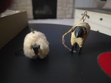 Wayfair The Holiday Aisle Sheep And Unknown Sheep Ornaments Rare Antique Vintage picture