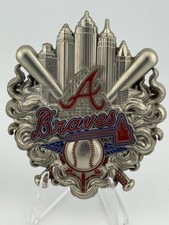 Atlanta Braves 3” Challenge Coin. Nickel 150 Made picture