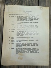 Fred Warings Pennsylvania Stage Requirements Document Vintage 1967 Original Page picture