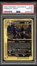 Pokemon 2003 Umbreon Aquapolis Holo #H29 PSA 10 🐈‍⬛ 💎 - POP 91 SWIRL picture