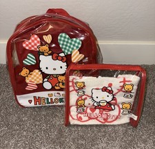 1997 Sanrio Hello Kitty Lot Clear Vinyl Vintage Retro Kawaii Japan 3 Items picture