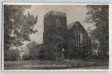 1947 Algonac Michigan MI Postcard St Andrew Episcopal Church Rev Dr A. Jamieson picture