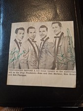 The Four Freshman Paper Clipping And Signatures picture