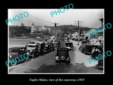 OLD LARGE HISTORIC PHOTO OF NAPLES MAINE VIEW OF THE CAUSEWAY c1935 picture