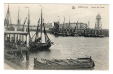 Old Postcard Zeebrugge Bassin de Pêche Belgium Fishing Port First World War WWI 1918 picture