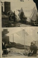 1916 Press Photo Hotel Lenoz of Houston with tents on its roof picture