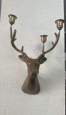 Stellar bronze deer-design wall sconce for candles picture