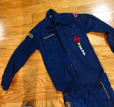 Vintage Boy Scouts Cub Scouts BSA Uniform Shirt & Pants Set w/ Patches picture