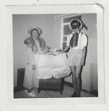 VINTAGE SNAPSHOT:  ADULTS IN HALLOWEEN COSTUMES picture