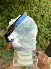 Top Quality Neptunite On Natrolite Specimen From San Benito County CA, 4cm picture