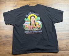 Harley Davidson Black Magic Williston North Dakota Native American 2XL Shirt picture