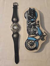 Vintage Harley Davidson Watch With Leather Band and Tin Case - Fat Boy - Star picture