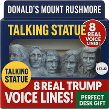 Trump Mount Rushmore Talking Statue, 8 Real Voice Lines, Desk Gag Gift picture