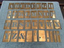 VTG Reese Interlocking Solid Brass Stencil Set 34 Pc 2