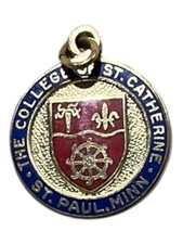 The College of St. Catherine St. Paul MN Medallion Charm Pendant .75