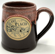 2013 Deneen Art Pottery Mug Lake Placid Hand Thrown New York Essex County picture