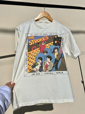 The Strokes Band Short Sleeve Gift Fan White T-Shirt Full Size S-5XL US057 picture