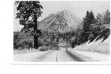 VTG B&W Post Card Weed CA Black Butte Mtn RPPC Hwy 99 Rainier Beer Billboard picture