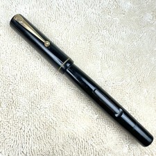 Swan Mabie Todd SM205B/60 w/ Swan MT 14 Ct Oblique Nib Lever Filler Restored picture