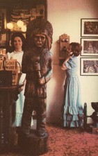 Hand Carved Indian Statue, Roscoe Village - Coshocton, Ohio Postcard picture