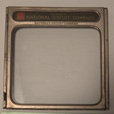 Antique National Biscuit Co Country Store Countertop Glass Display Box Lid Cover picture