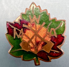 ANTIQUE MWA MODERN WOODMEN OF AMERICA METAL & ENAMEL LAPEL BUTTON - D996 picture