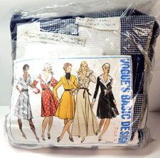 Vintage Jacques Basic Design 2764 Dress Pattern Size 16 Precut Fabric Sewing Kit picture