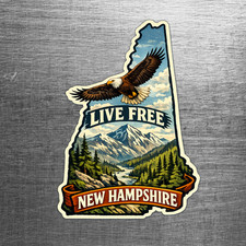 New Hampshire Custom State Sticker 