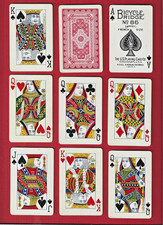 Rare  1922-25  BICYCLE Bridge #86 Whist PLAYING CARDS w/ DOILY Back Design 52 NJ picture