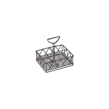 G.E.T. 4-931832 Black Metal Five Compartment Condiment Caddy 9