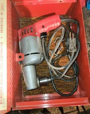Milwaukee 1/4 Installers Drill Steel Box. USA. Corded Vintage. Rare. picture