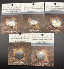 USGS Rotunda Bench Mark Pin Lot - Geo Situ Mt Whiney Half Dome Badwater Basin + picture