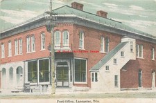 WI, Lancaster, Wisconsin, Post Office Building, Exterior View, 1911 PM picture