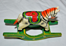 Vintage Wooden Rocking Horse Figurine Hand painted . Very good cond. picture