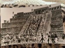 RPPC Photo Postcard Teotihuacan Festival The Emperor and his Court Mexico picture