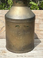 Vtg Antique 1935 BOWMAN CHICGO Dairy Farm Bowman Sign Cream Metal Milk Can picture