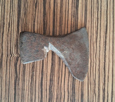18's Antique Indian hand forged Iron Axe head hatchet collectible heavy used Axe picture