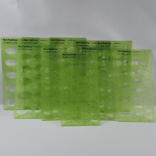 Berol RapiDesign Vintage Drafting Templates Metric Ellipses Lot of 12 USA Made  picture