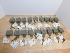 18 Corbin Cabinet Lock CCL w 2 Keys Each, Hardened Steel Shackle, 1/100 picture