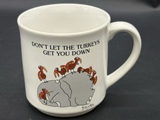 Vintage Sandra Boynton Coffee Mug Don't Let the Turkeys Get You Down, Elephant picture