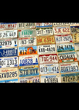 10 Mixed Lot Collectible Assorted US State License Plates, Multiple States picture