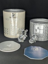 Vintage Set of 2 Swarovski Crystal Koala Bears Mother Baby Box COA picture