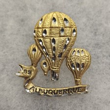 1989 ALBUQUERQUE GOLD COLORED METAL BALLOON PIN picture