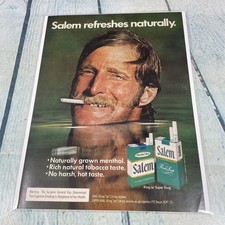 1974 Salem Cigarettes Manly Vtg Print Ad/Poster Pinup Promo Art Magazine Page picture