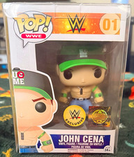 Funko Pop WWE John Cena #01 Green Black Hat WWE Exclusive 2014 Rare Vaulted picture